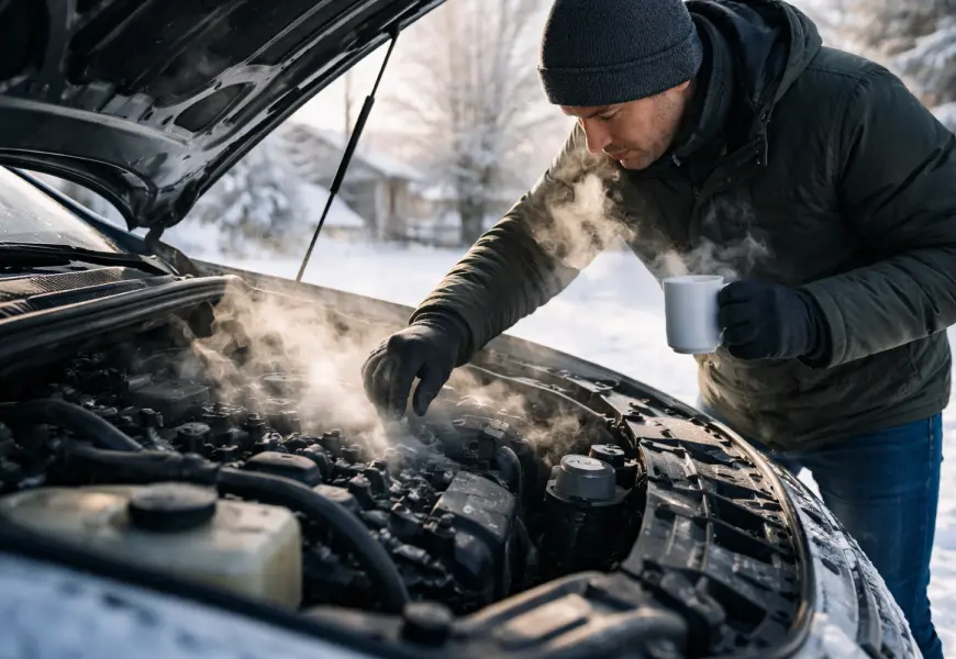 як прогріти двигун взимку фото