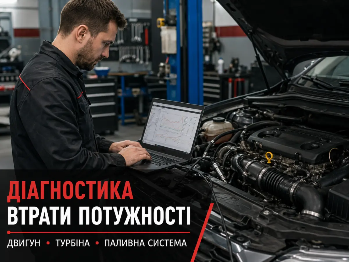 Комп’ютерна діагностика авто при втраті потужності авто