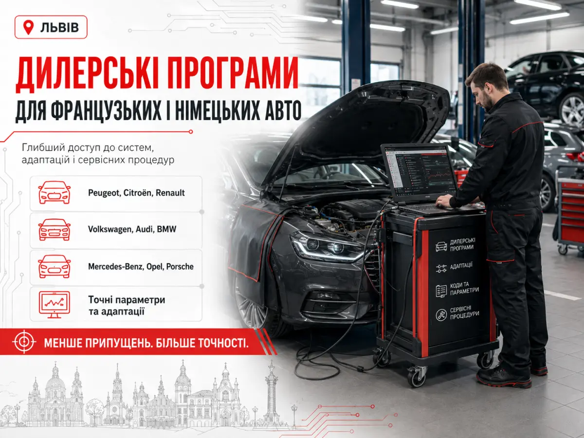 Дилерські програми для діагностики французьких і німецьких авто у Львові