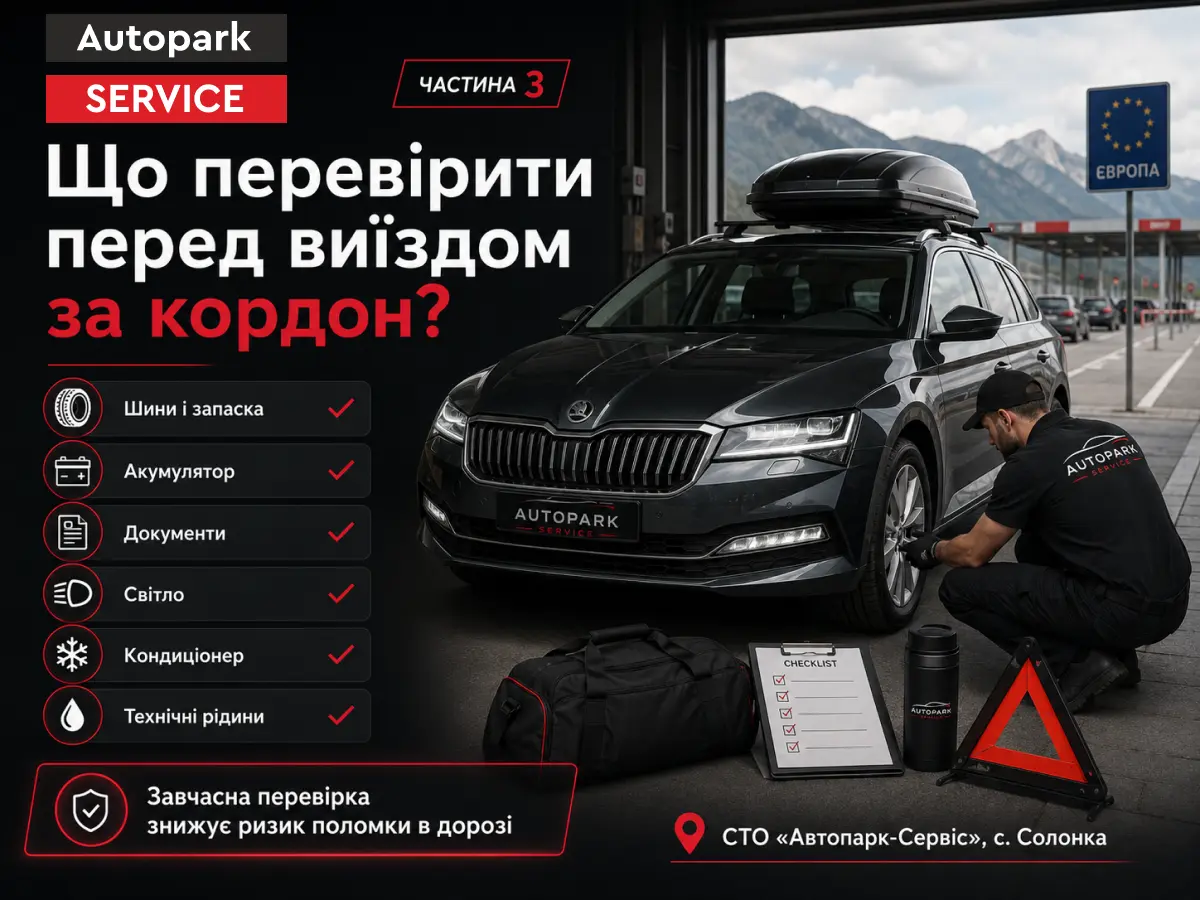 Діагностика авто перед виїздом за кордон на СТО у Львові, село Солонка