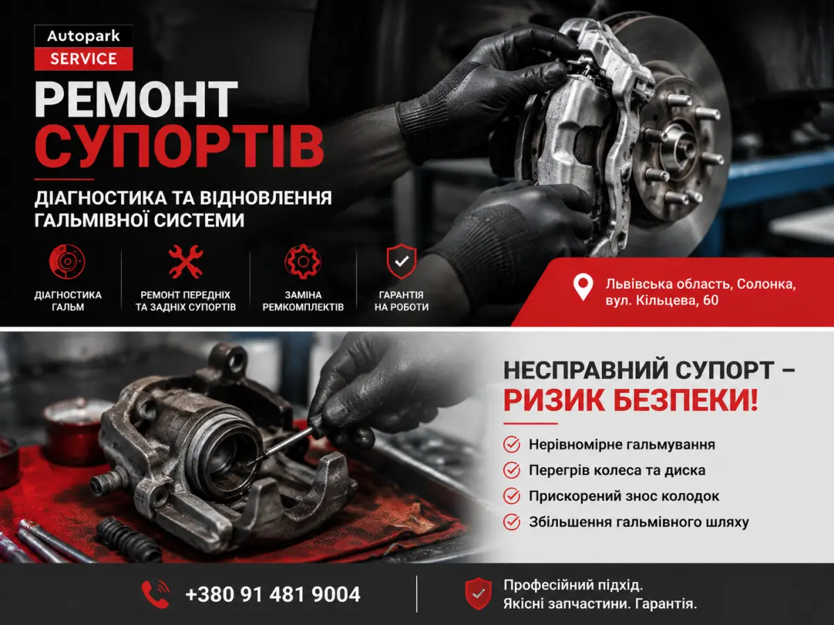 Ремонт супортів у Львові — діагностика та відновлення гальмівної системи Автопарк-Сервіс
