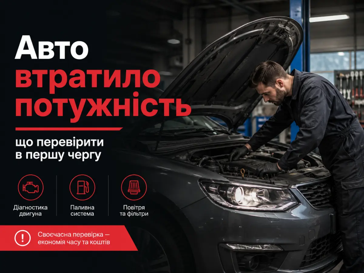 Авто втратило потужність діагностика у Львові
