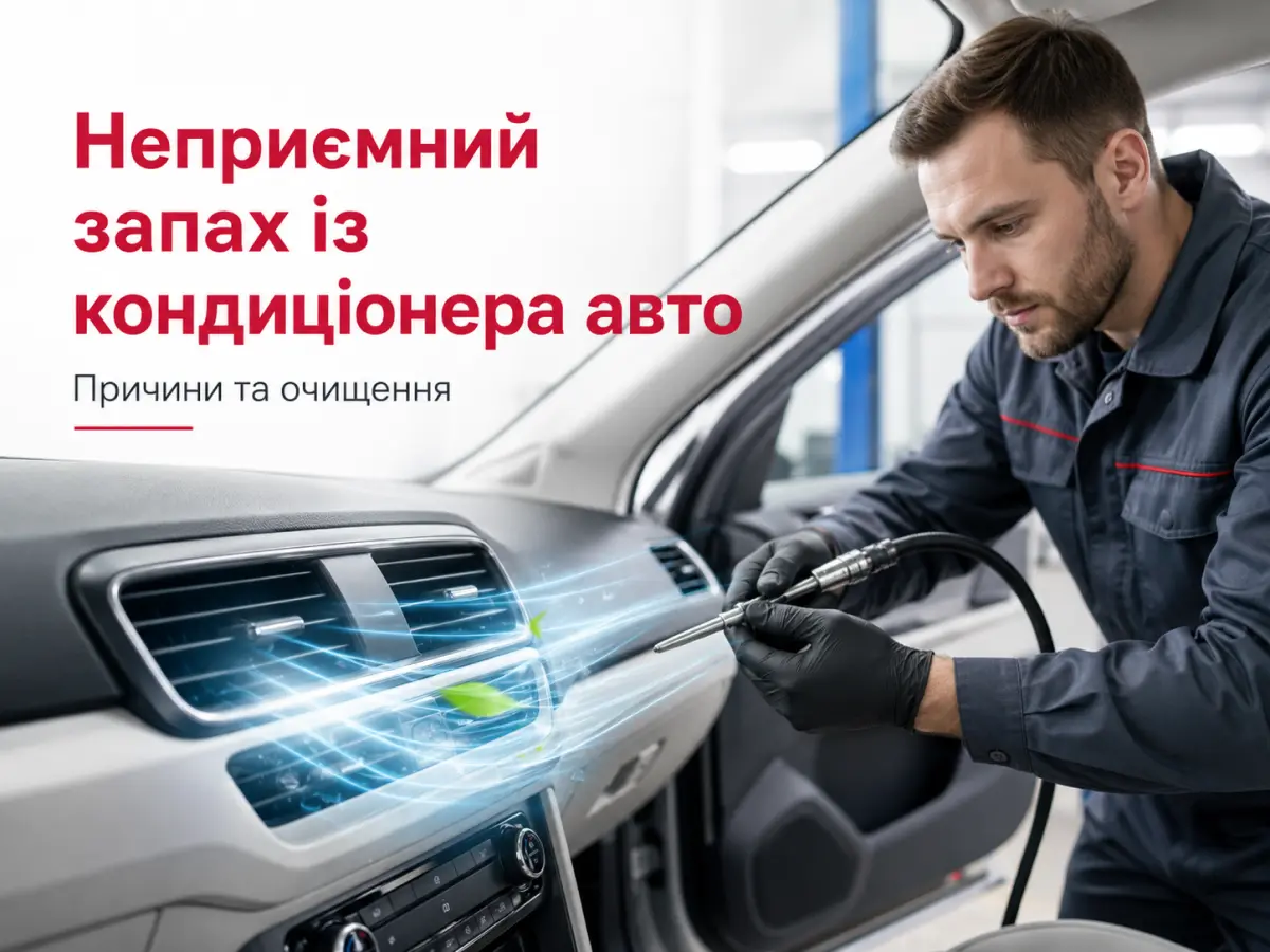 Очищення кондиціонера автомобіля від неприємного запаху на СТО