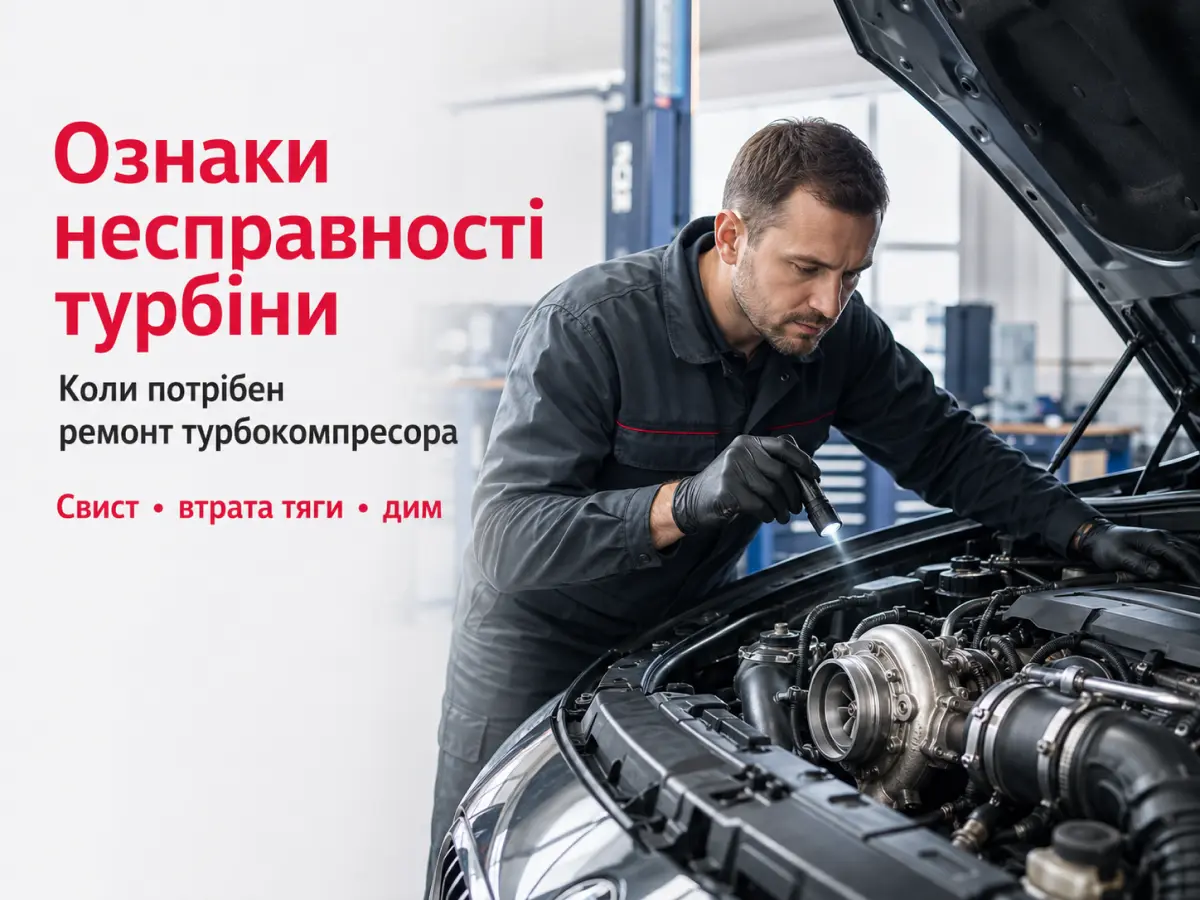 Ознаки несправності турбіни автомобіля: свист, втрата тяги та дим
