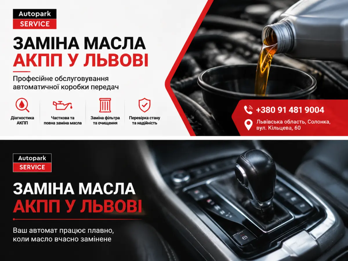 Заміна масла автоматичної коробки передач у Львові — професійне обслуговування АКПП Автопарк-Сервіс
